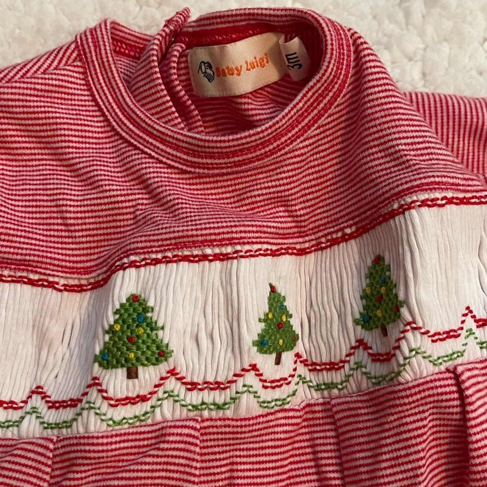 Smocked Christmas Footie